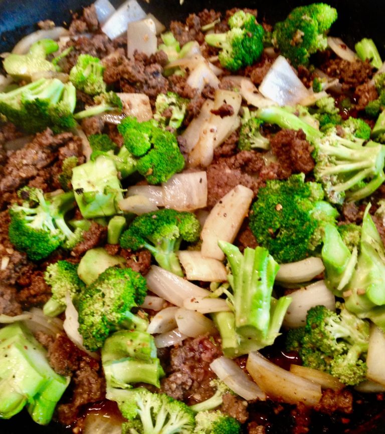 Beef with Broccoli over Cauliflower Rice