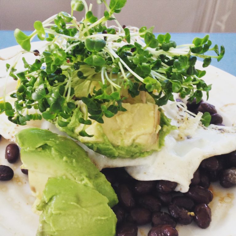 Fried Eggs with Leafy Greens