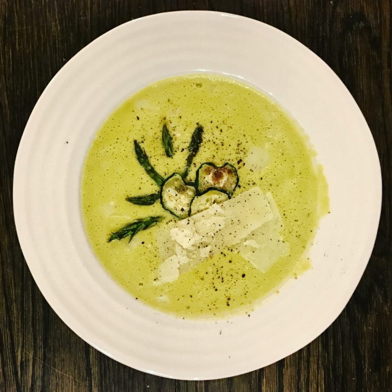 Light & Savory Asparagus & Zucchini Soup