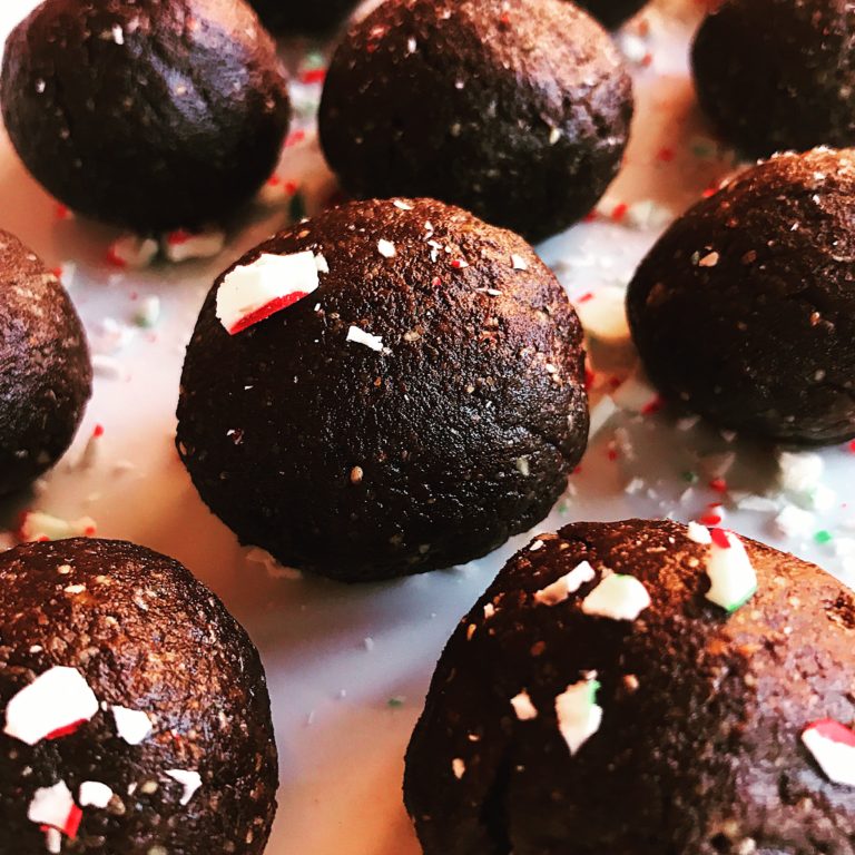 Dark Chocolate Peppermint Truffles