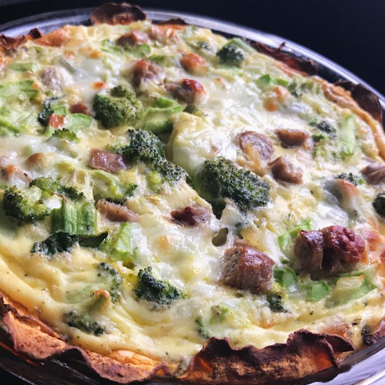 Sweet Potato Crust Quiche