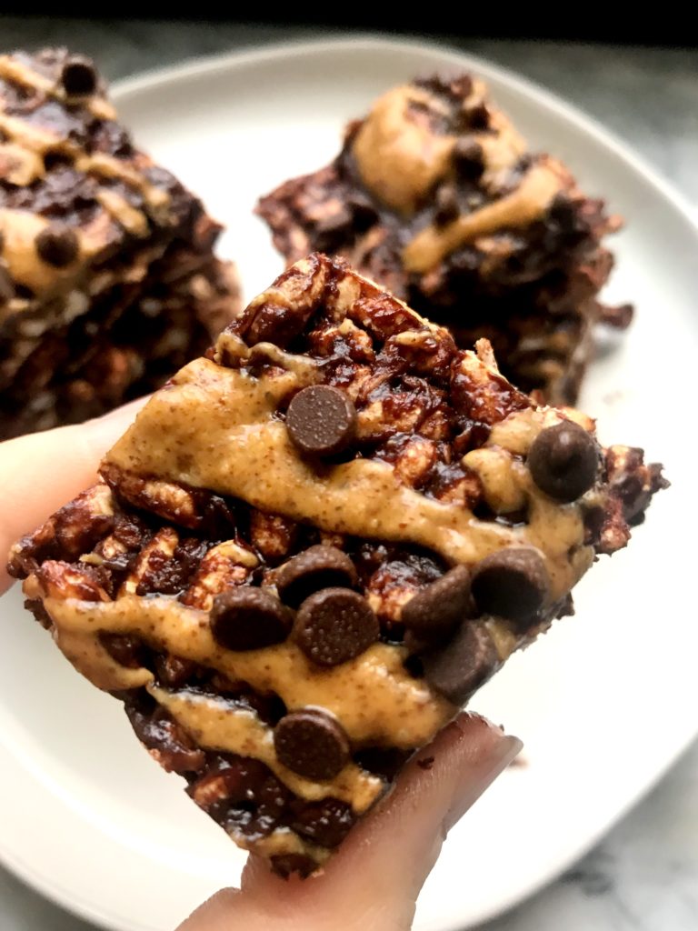 Chocolate Puffed-rice Crispy Treats