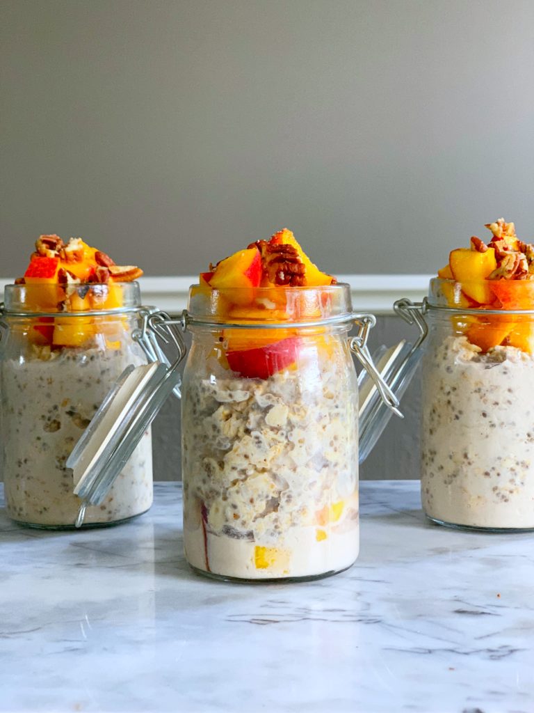 Peaches & Cream Overnight Oats