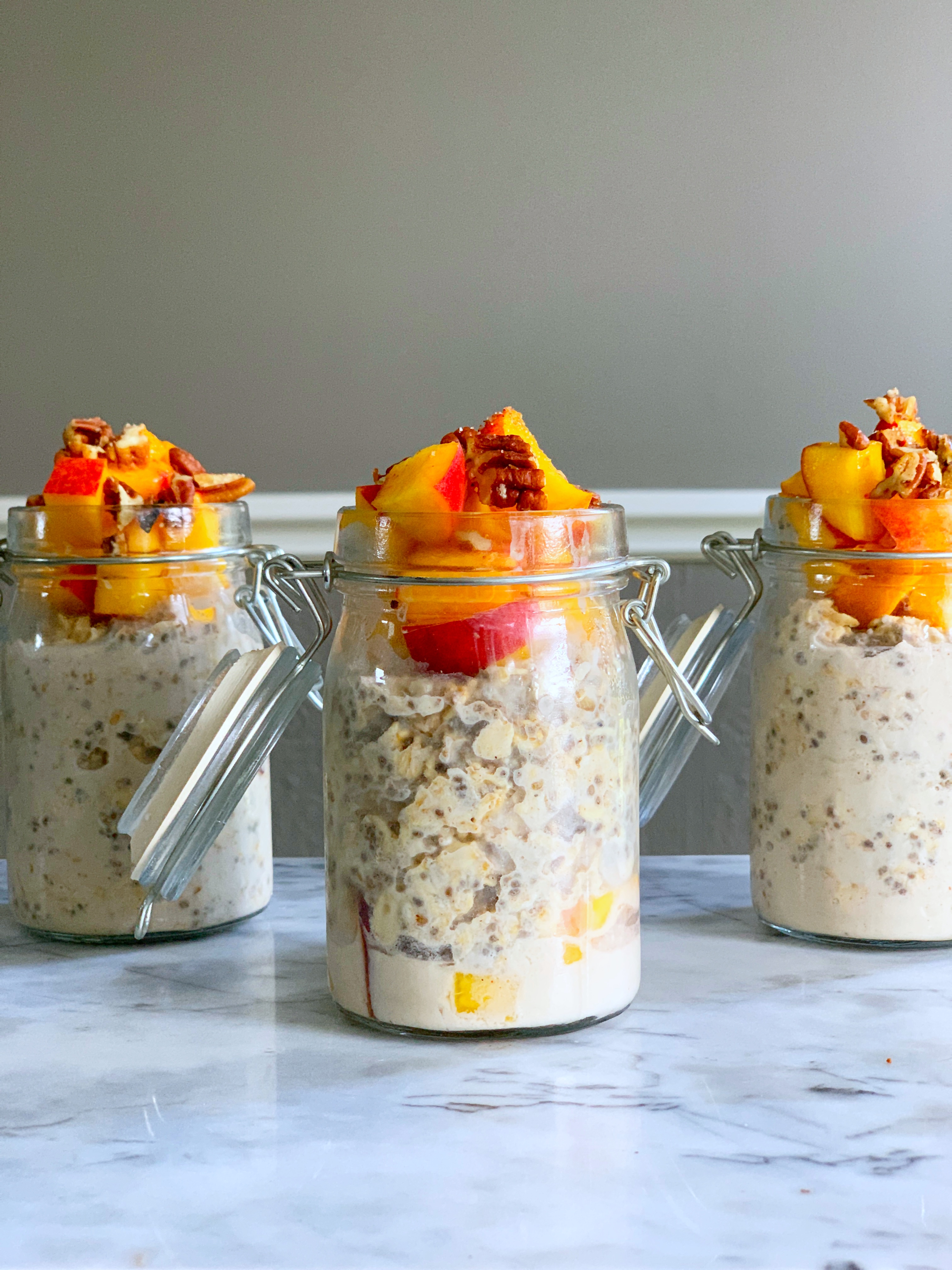 Peaches and Cream Overnight Oats